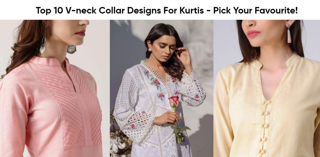 Top 10 V-neck Collar Designs For Kurtis - Pick Your Favourite!